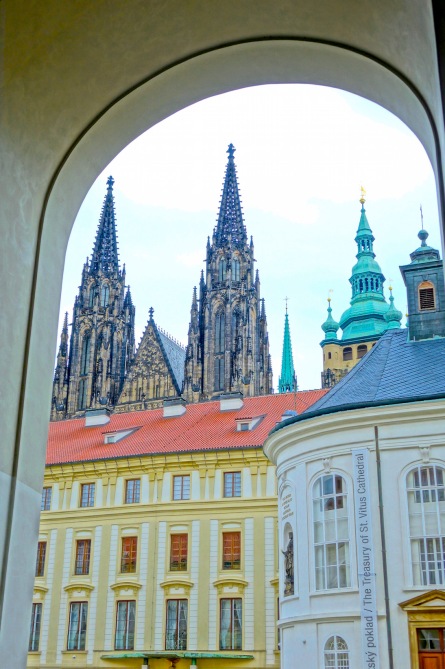 Prague Castle - Spires St Vitus Cathedral
