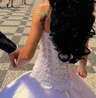 Bride with tattoo