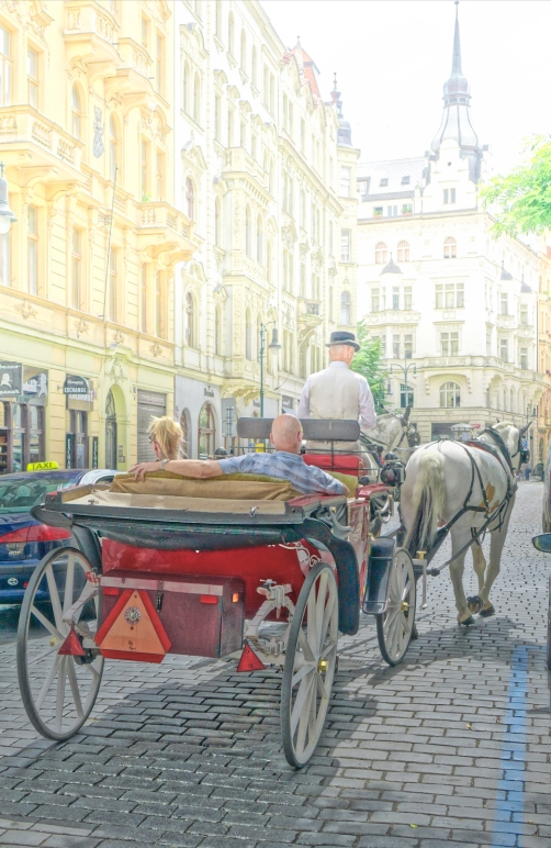 horsedrawn surrey in Prague