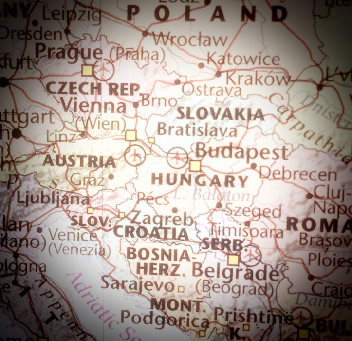 Map- Czech REp & Slovakia area