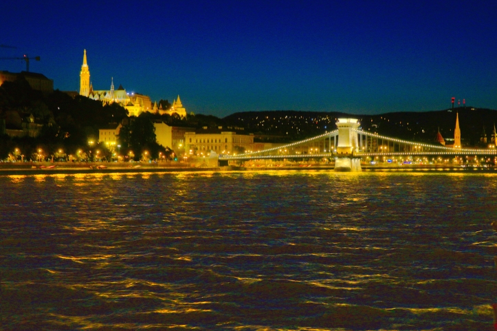 Buda Castle Chain Bridge Budapest night