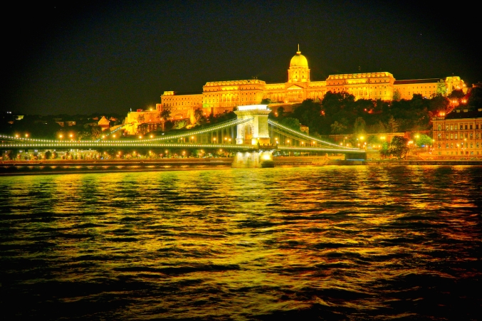 Buda Castle Chain Bridge night