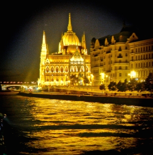 Budapest Parliament building night