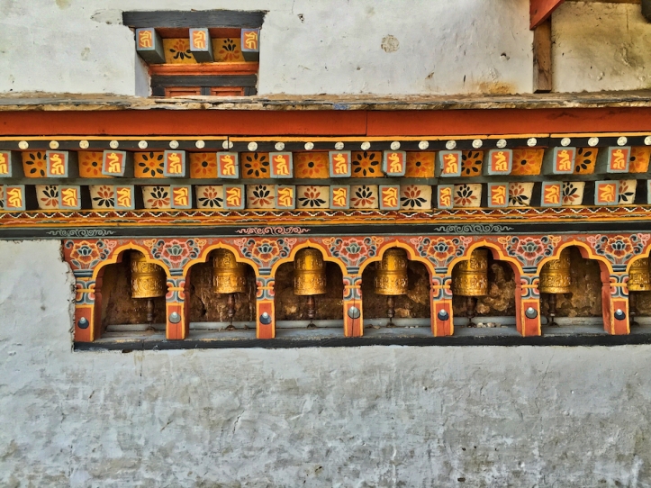 prayer wheels, Bhutan