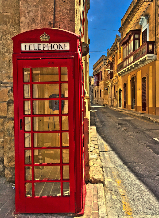 Tarxien, Malta -- red phonebooth