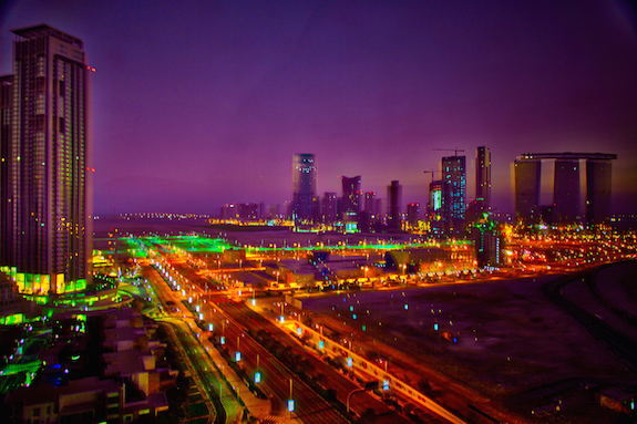 Abu Dhabi, night lights